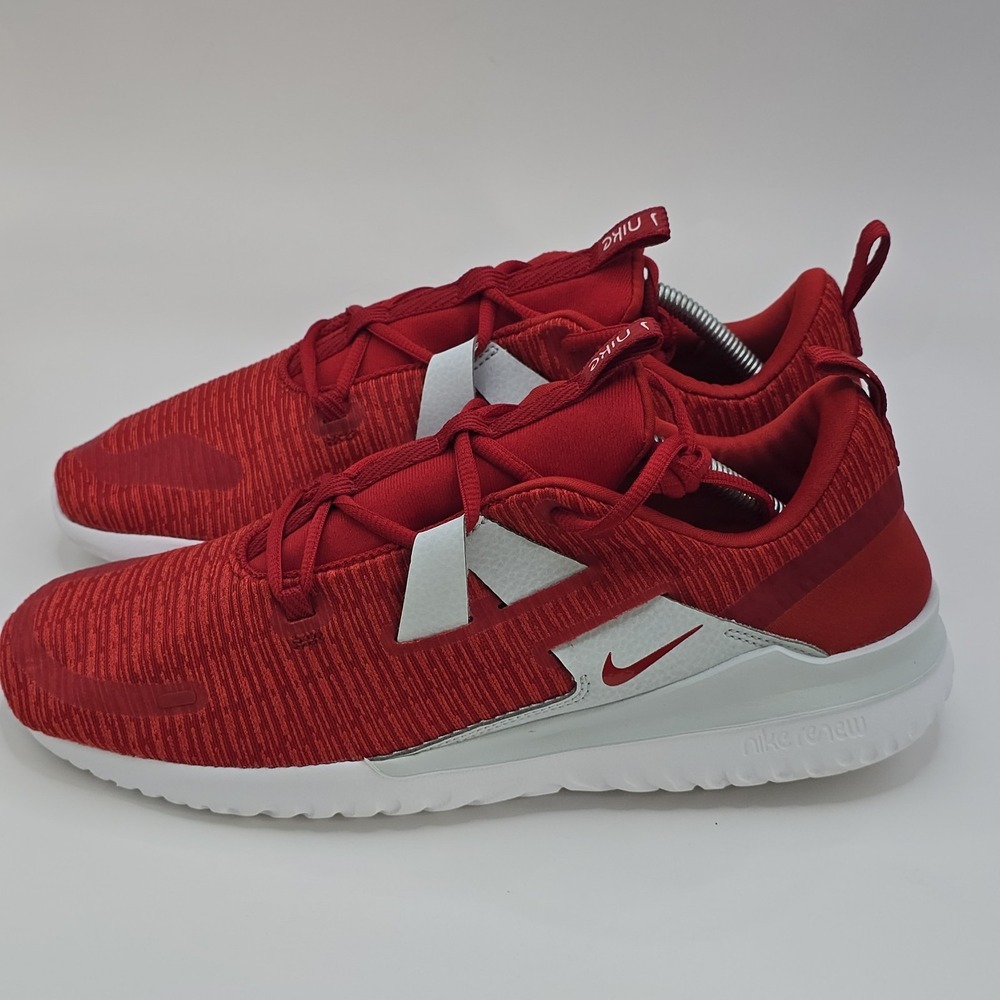 Nike Renew‎ Arena Shoes Mens Size 10.5 Red White Running Sneakers AJ5903-600 - Picture 3 of 7